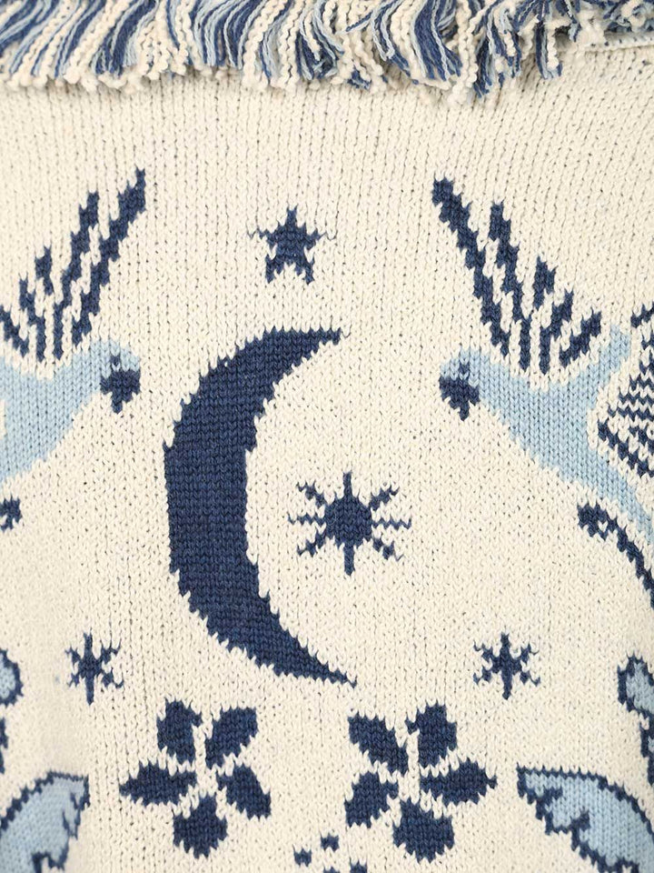 Alanui Echoes Of The Island Knitwear - White | d0308cb21f8649f12ff59950f233cf395804a130