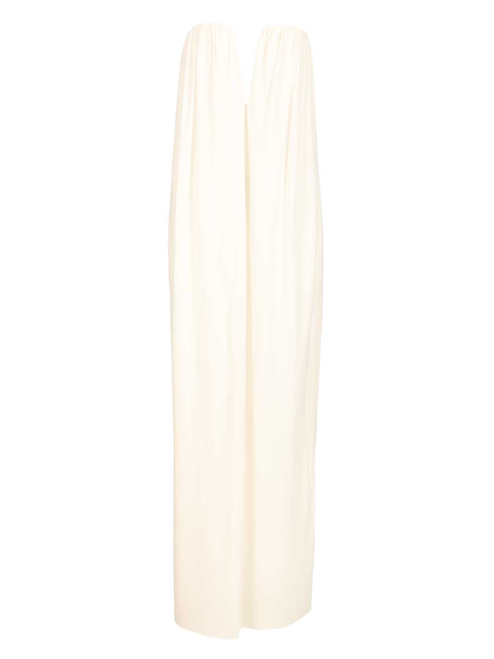 Stella Mccartney Pleated Dress Dresses - White | 04eebb8b42637c5879b2103f6d314148e065a45d