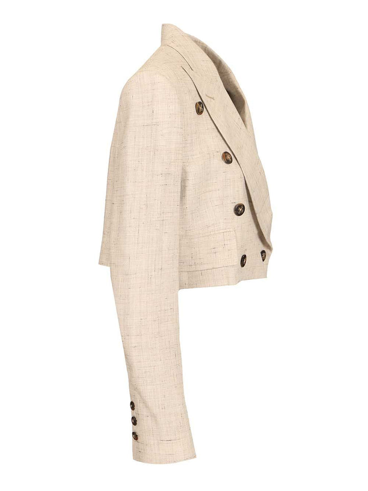 Vivienne Westwood Ls Cut Off Jacket Jackets - Beige | 42103f769b1428ba96f552e50cd260c8c61d1a35