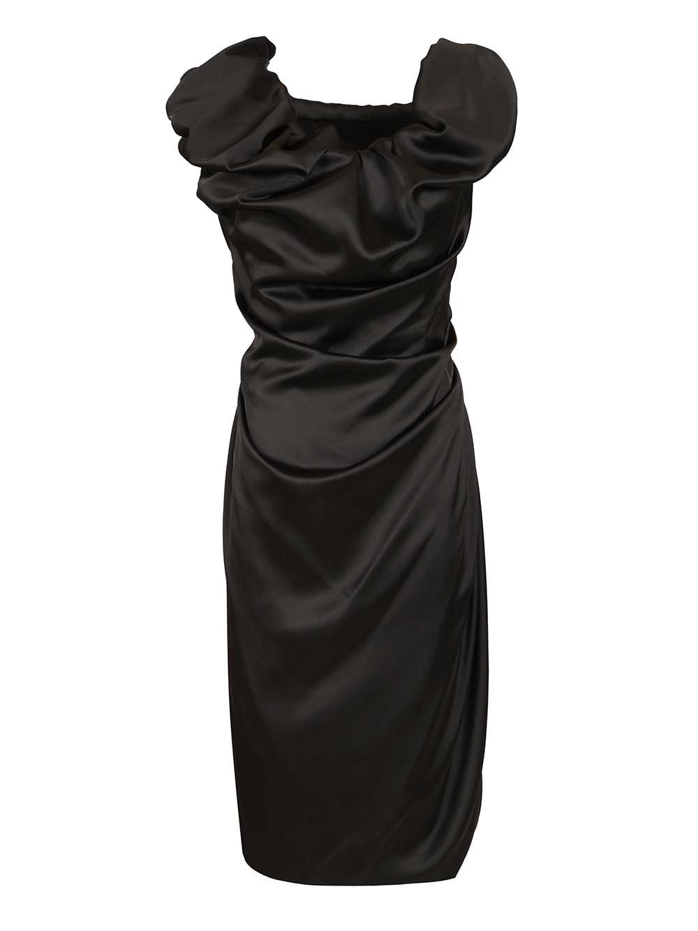Vivienne Westwood Ginnie Amber Satin Dress Dresses - Black | d0109d988b48742757cb37844df4b9e9e50de0a1