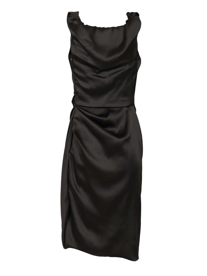 Vivienne Westwood Ginnie Amber Satin Dress Dresses - Black | 61efae1c08a9cb1151c68792e4623c68b33a7f72