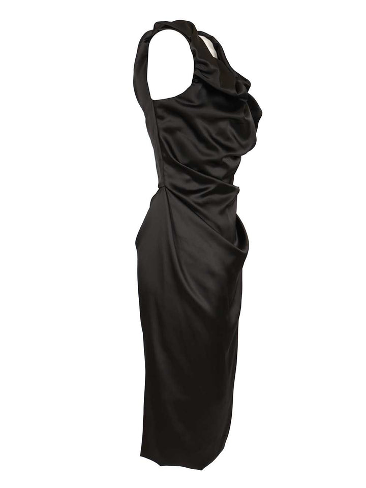 Vivienne Westwood Ginnie Amber Satin Dress Dresses - Black | a8ce8dd33a710c7bca41bdd3f4c316876f2305c7