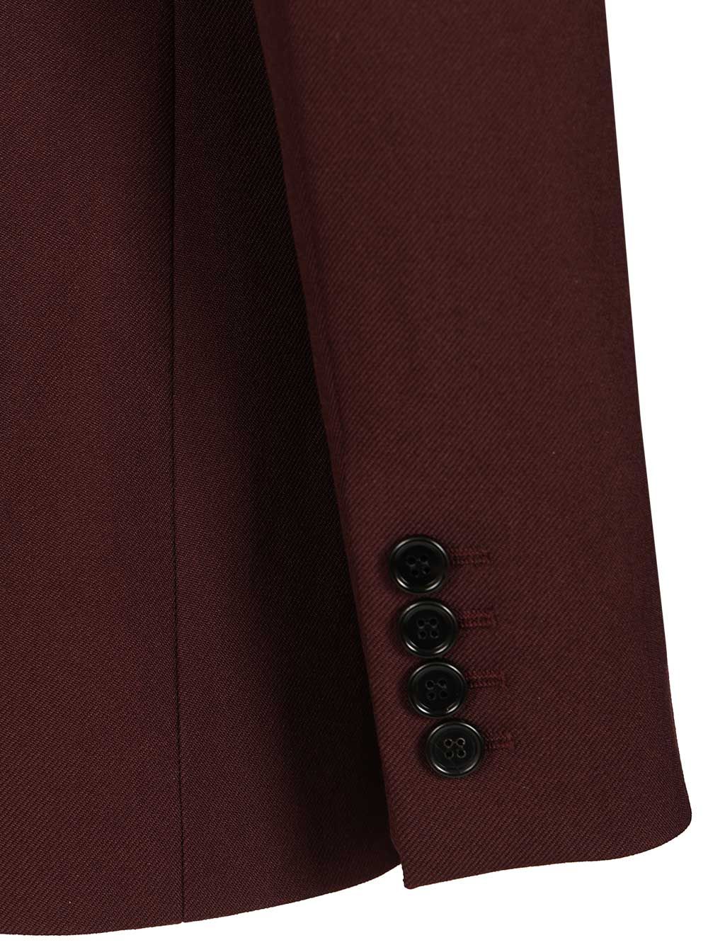 Chloe' Tailored Single-Breasted Jacket In Wool Gabardine Jackets - Bordeaux | c01ca4527fbadd93b47a5f6d8bc378bd74be929a