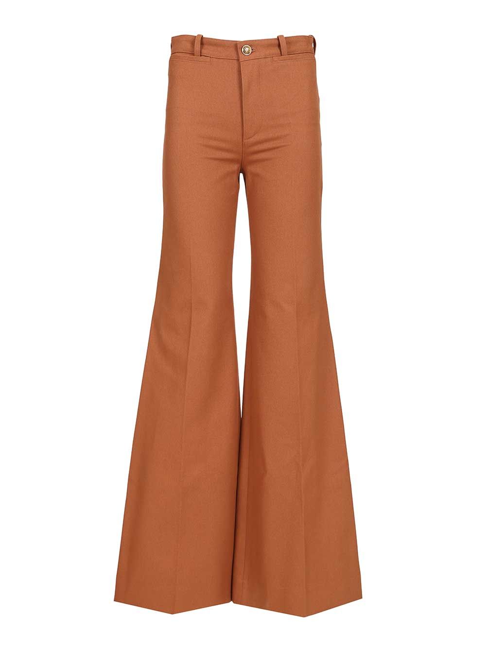 Chloe' High Waist Wide Leg Pant Trousers - Orange | 7aab14fbf19d4dc8b13d68231a98dafd67add2cd