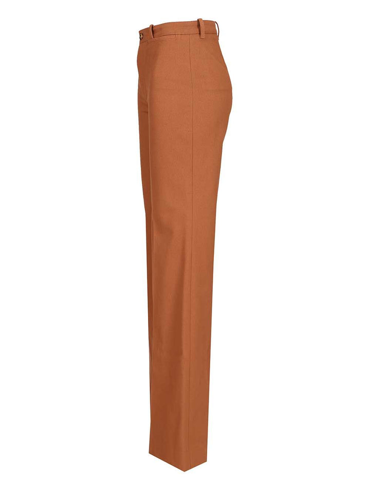 Chloe' Flared Trousers - Orange | 0c4ff39edfcc33b67592ee8a1587bde913b3a0a5