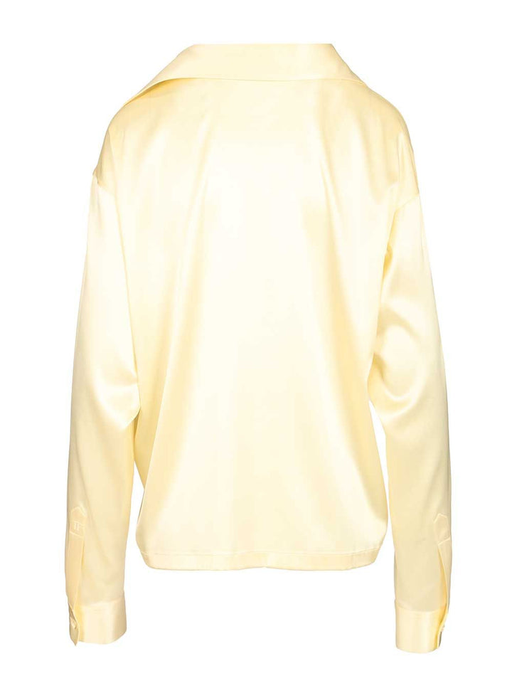 Tom Ford Stretch Silk Satin Polo Shirts - Yellow | 43c90b5b942c1dbc6800fe40a2aabefdb4240a52