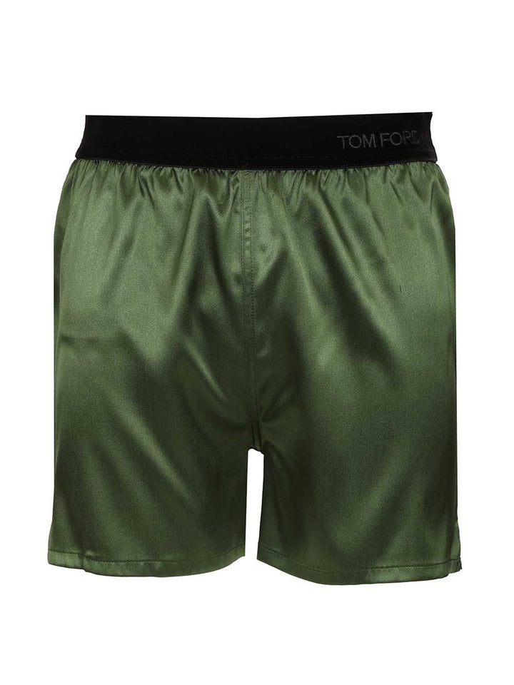 Tom Ford Silk Satin Shorts Trousers - Green | 7d516927154fbdced9133a4bc244f3f875afb7dd