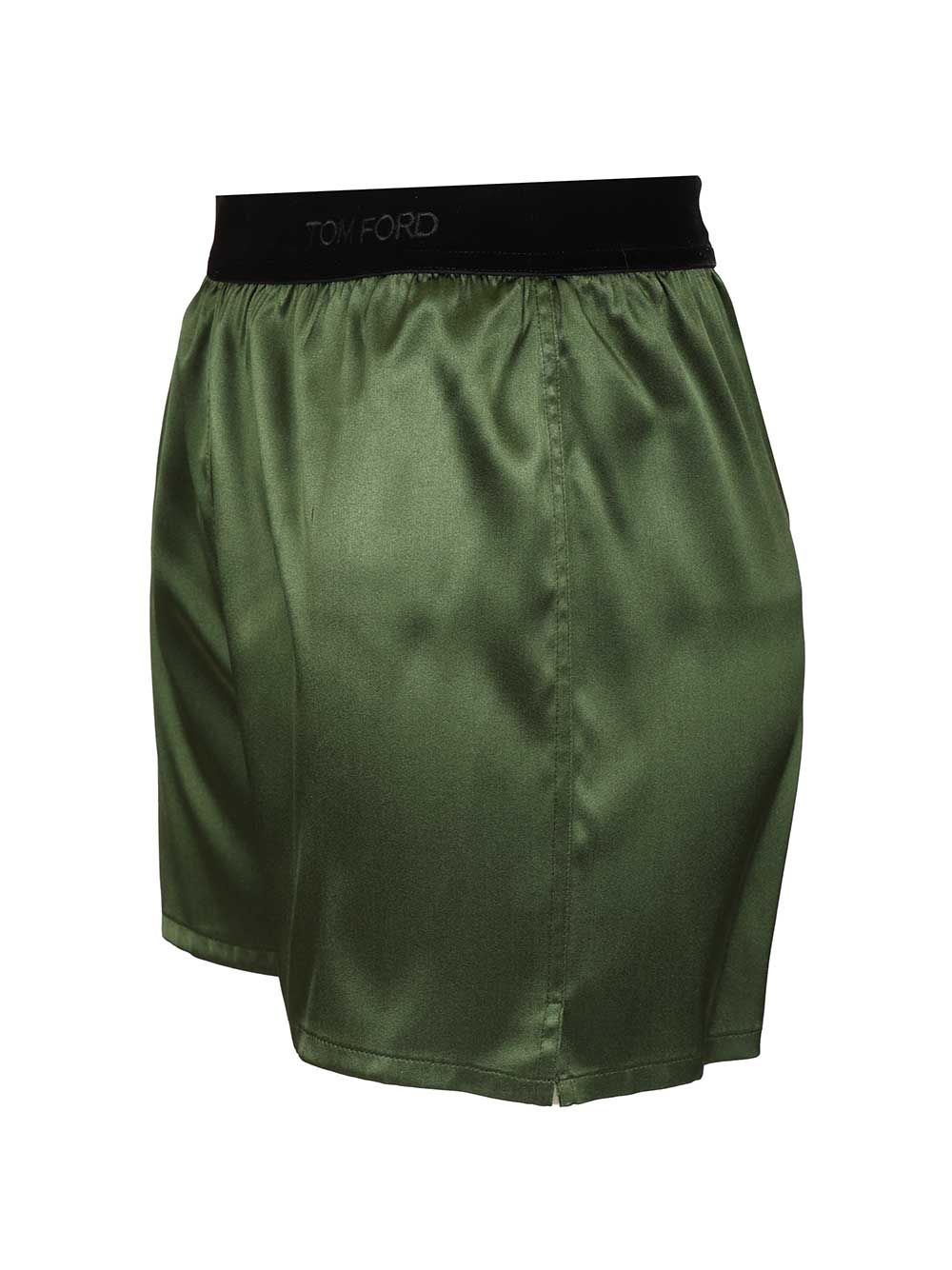 Tom Ford Silk Satin Shorts Trousers - Green | e98c52fea1c1d3f5921c4b69424c8b90b6dbe227