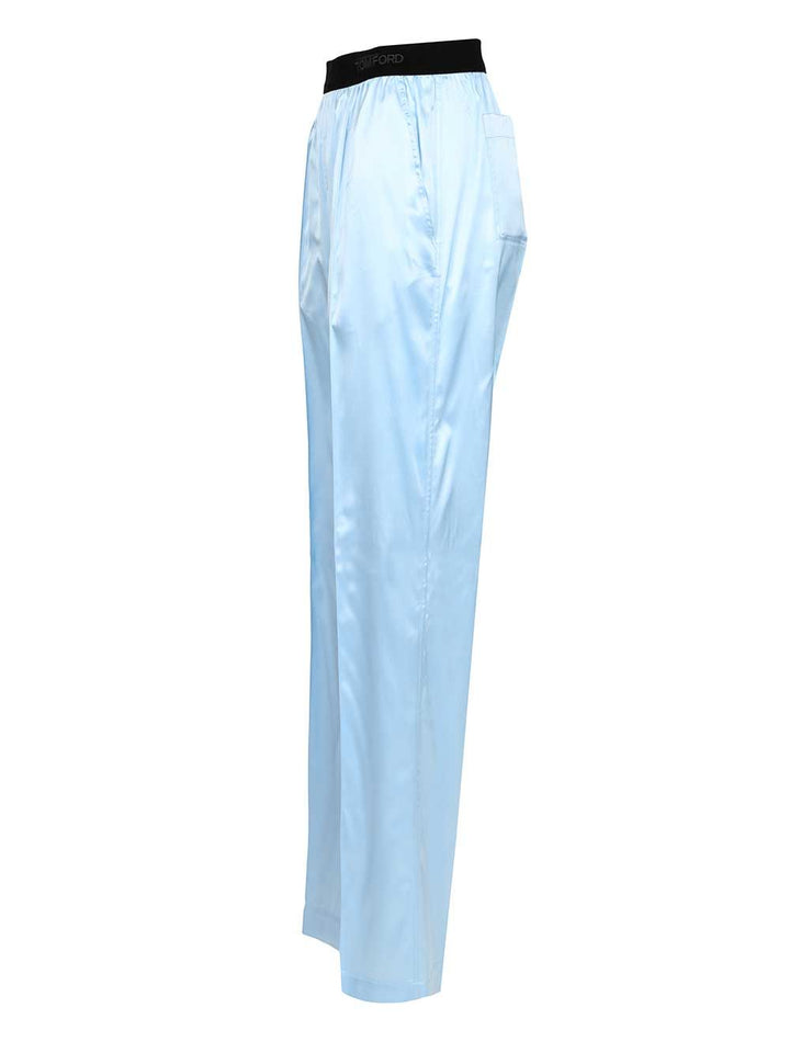 Tom Ford Stretch Silk Pants Trousers - Light blue | f4b0409387688d922b0ddbe1260bb1c86d465f36
