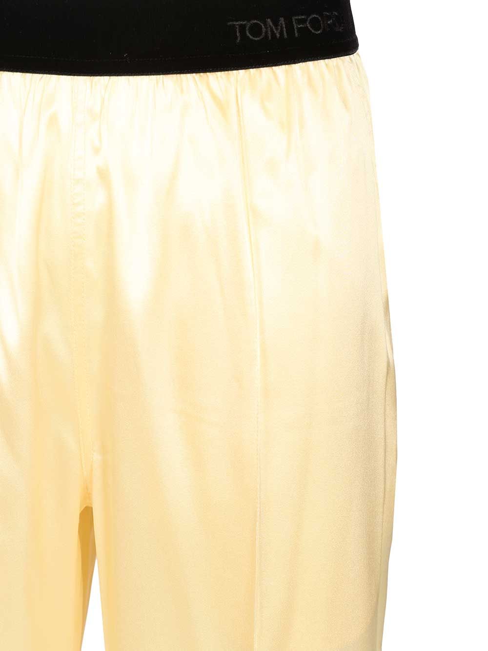 Tom Ford Stretch Silk Pants Trousers - Yellow | b2708253607082ae36281a5fe8573562eba5a2c4