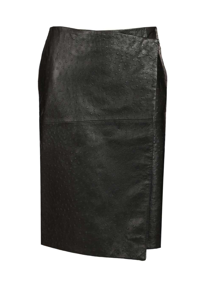 Loulou De Saison Gora Leather Wrap Skirt Skirts - Black | 1f2c063975254de8d624f3b7246501f924debcdc