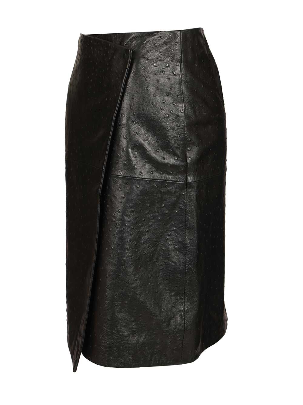 Loulou De Saison Gora Leather Wrap Skirt Skirts - Black | 2a96ce3f9b895d8ac544d45daa6fc8203978cba2