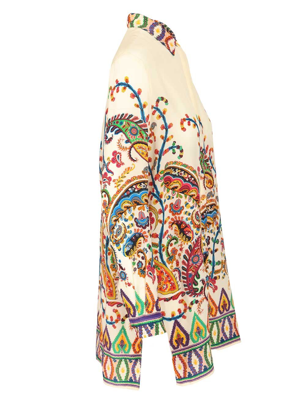 Etro Long Silk Shirt Shirts - Multicolor | 04f3f02288f158f0c36c6707f8e3fdaa57871db0