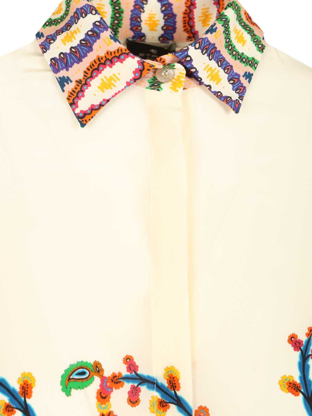 Etro Long Silk Shirt Shirts - Multicolor | 925c03364b065fee72a063e8d61b83ca1d38868c