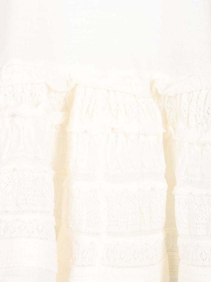 AlaÏA Cryoline Wool Top Knitwear - White | f58c79f28fefaaa296070d5b033ef236d9c1918b