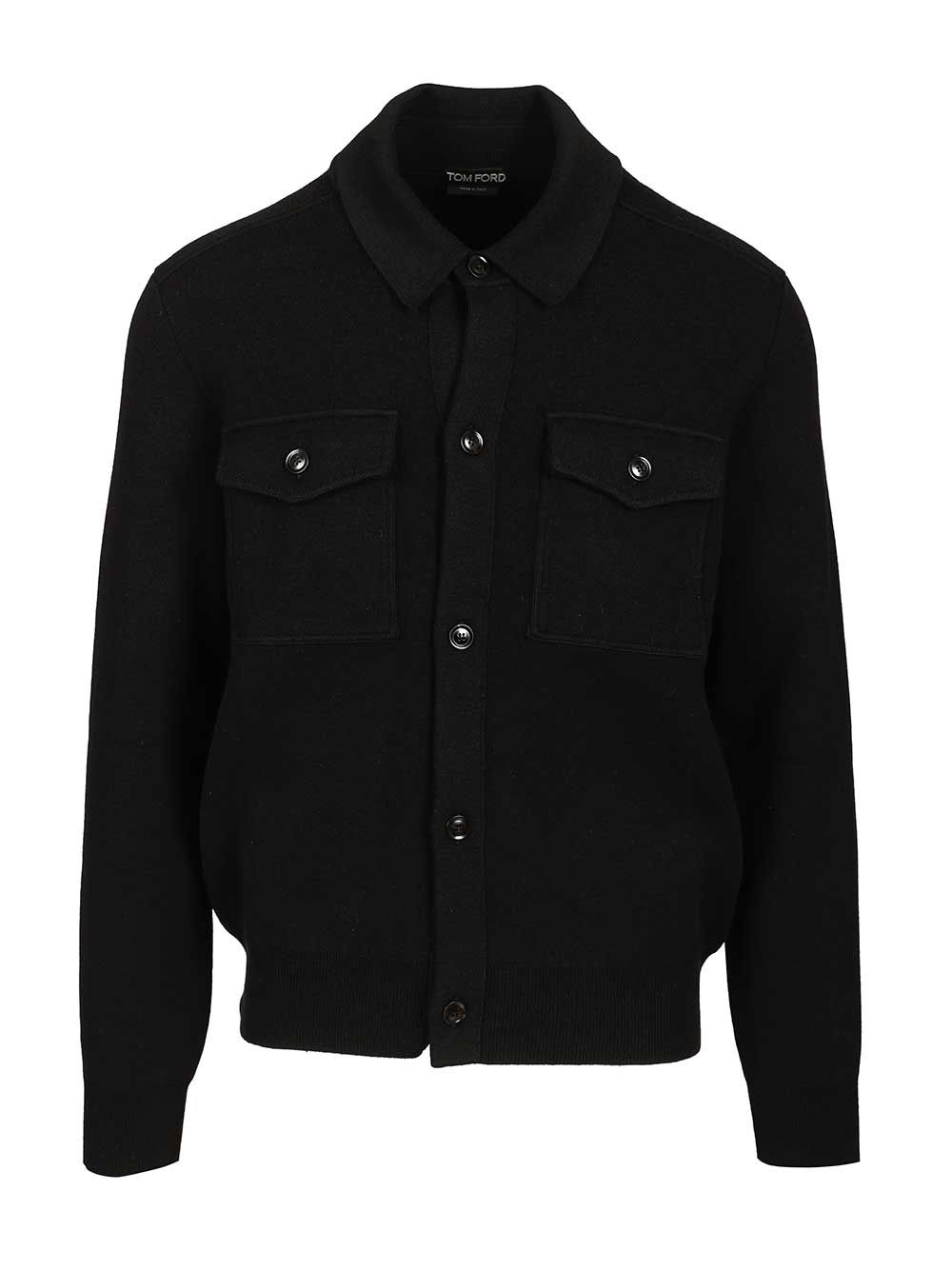 Tom Ford Wool And Cashmere Overshirt Knitwear - Black | f7e5b8d453435c95cb404f50b7535703f0bf2ef3