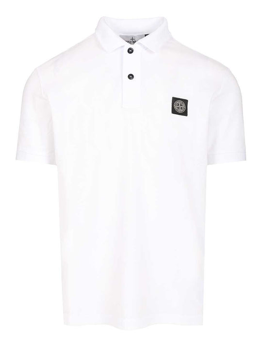 Ss Polo 95% Organic Cotton / 5% Elastane Piqué Polo Shirt White