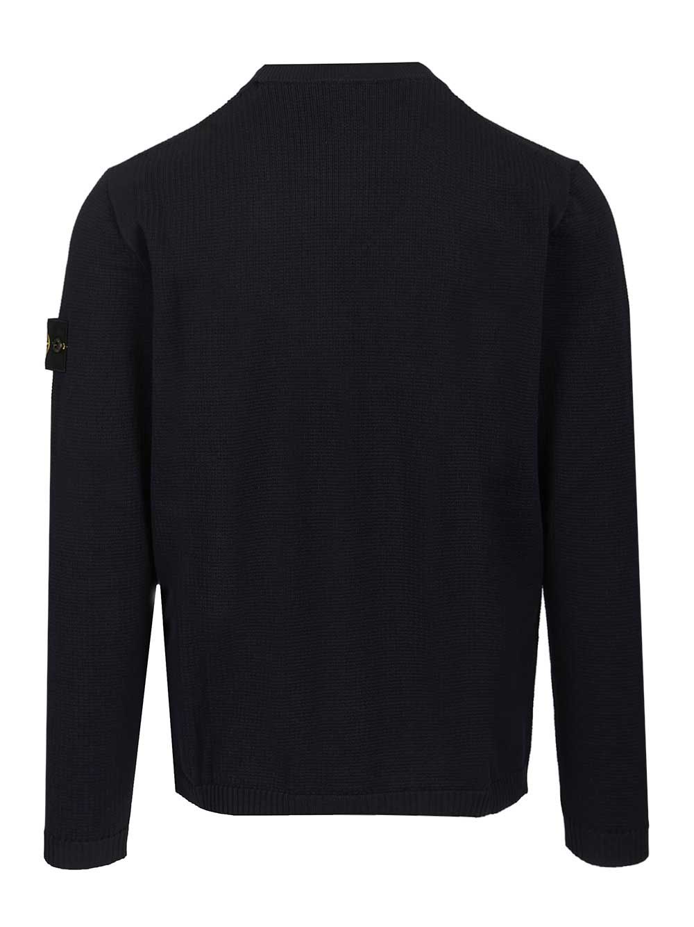Stone Island Micro-Stitch Cotton Sweater Knitwear - Blue | 2ac9f861213008bdce757d84b8f207098583b30c