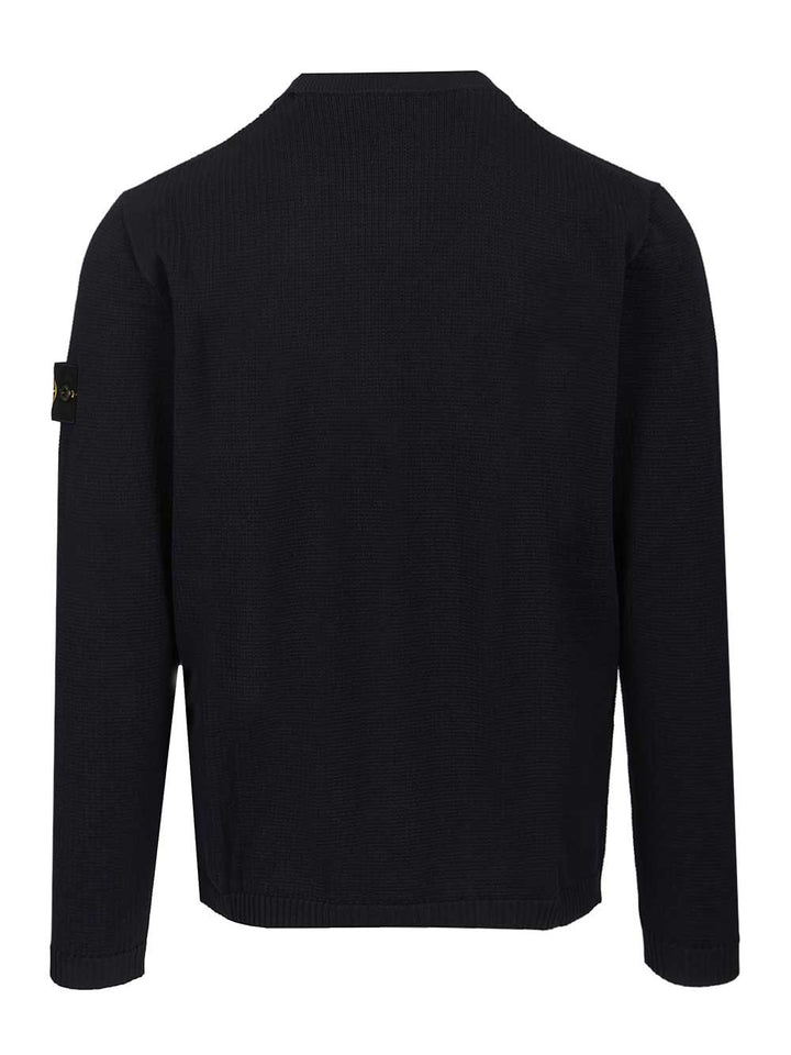 Stone Island Micro-Stitch Cotton Sweater Knitwear - Blue | 2ac9f861213008bdce757d84b8f207098583b30c