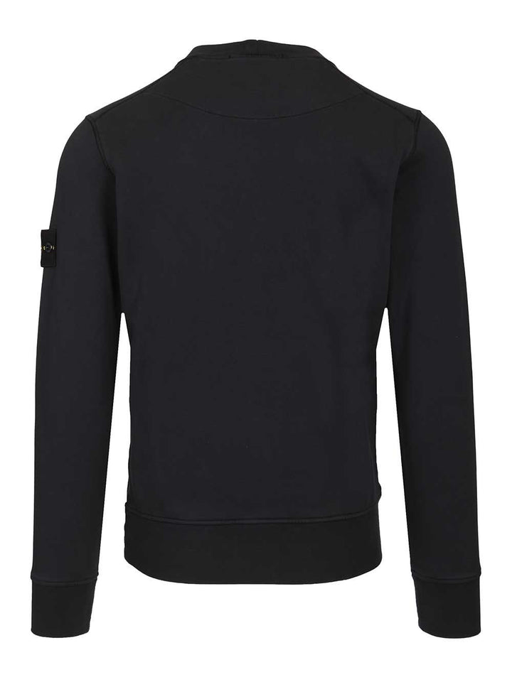 Stone Island Organic Cotton Sweatshirt Sweatshirts - Blue | b55c39bd68ba6c80683fda65b80d32c7b08fee98