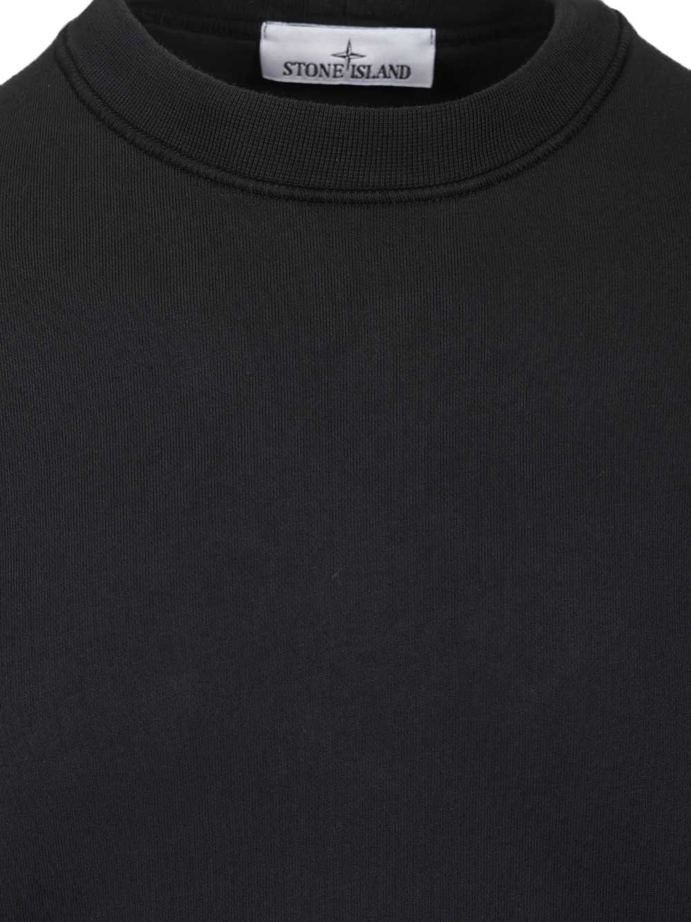Stone Island Organic Cotton Sweatshirt Sweatshirts - Blue | 3cc9a3c63bed937cffe2dbe3afeefadeb198de0d