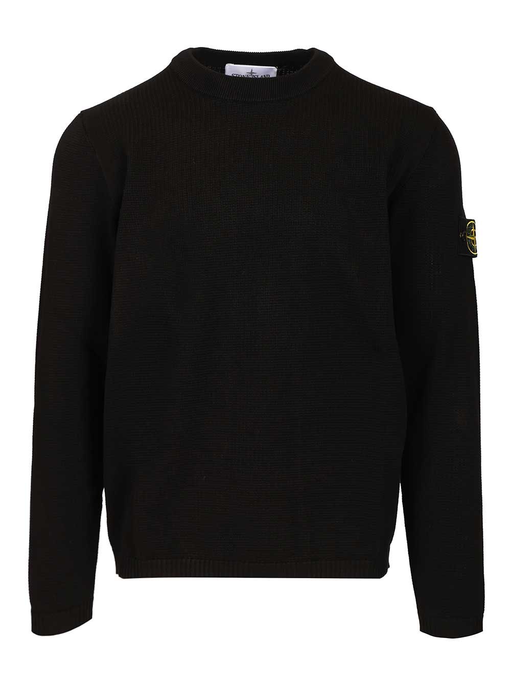 Stone Island Micro-Stitch Cotton Sweater Knitwear - Black | f5ad10159c026381d19ab35285438e8e254f79c6