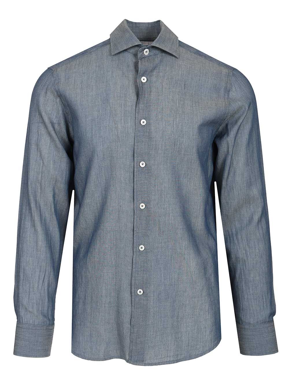 Fedeli Long-Sleeved Shirt Shirts - Light blue | 01fddcd861163b7861a0cf48eecf43085e1496f9