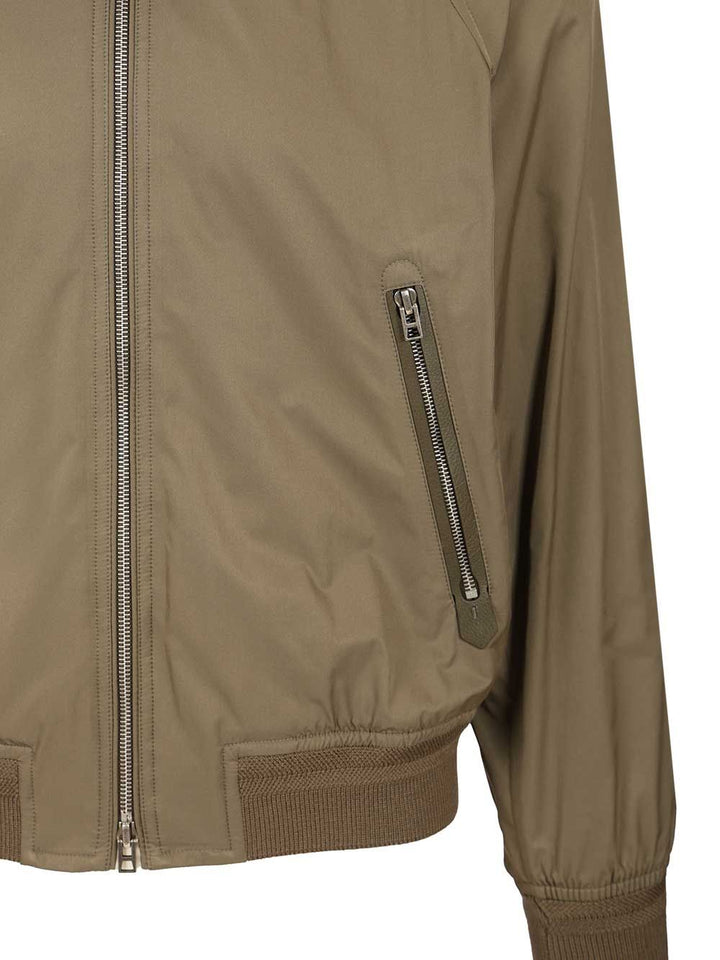 Tom Ford Peach Touch Techno Poplin Cashemere Lined Blouson Jackets - Green | cdde3b2450e1642a09c388a58e84af1867996883