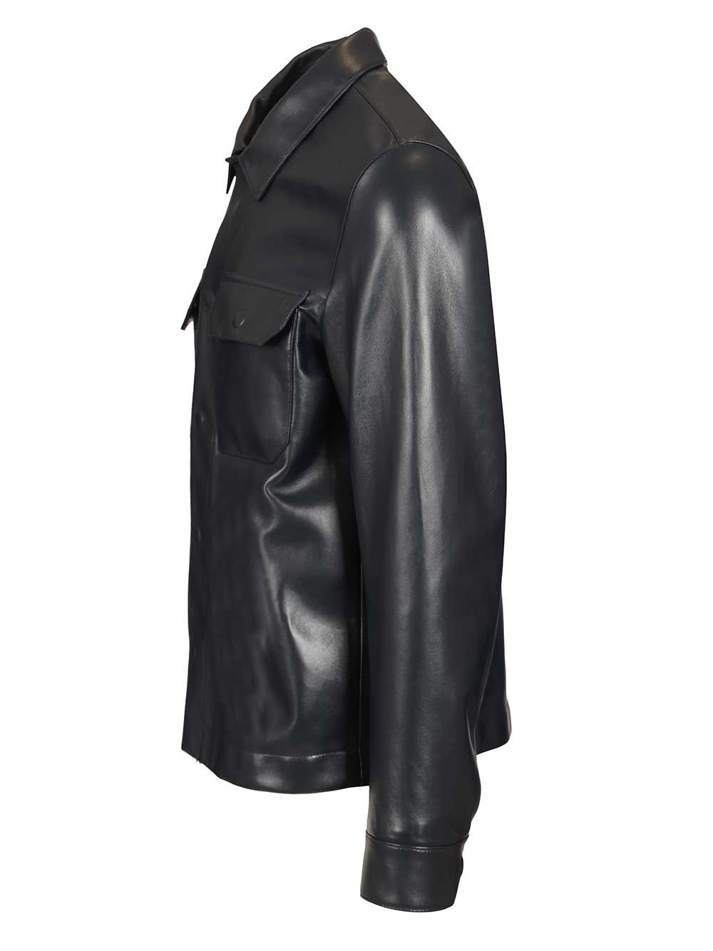 Tom Ford Soft Nappa Plonge Outershirt Jackets - Blue | 2085d04e677af4608ec09a0711ce6c8de0ad94c1