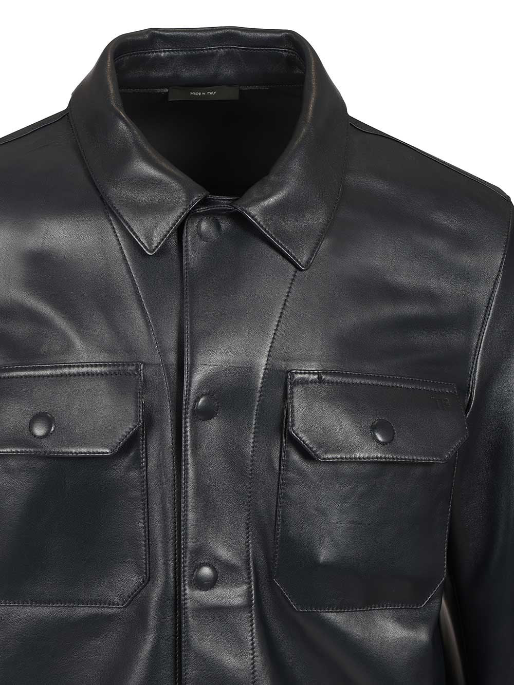 Tom Ford Leather Jacket Jackets - Blue | 914ca8f82e48d0280c02ff026e41fff18b72af99