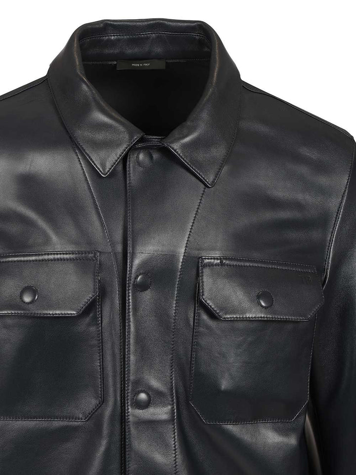 Tom Ford Leather Jacket Jackets - Blue | 914ca8f82e48d0280c02ff026e41fff18b72af99