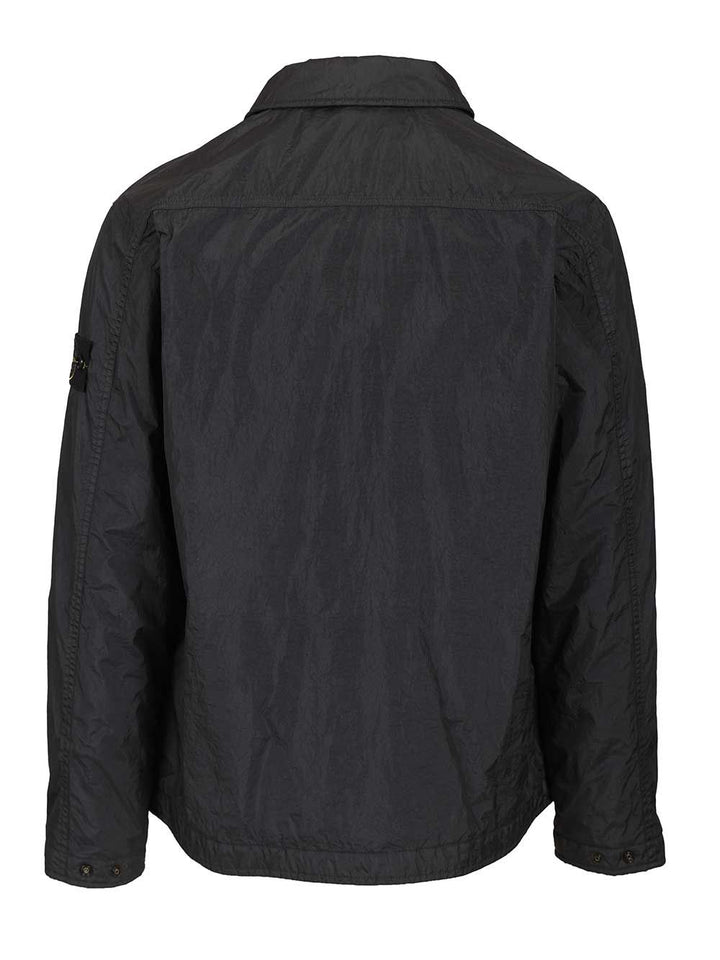 Stone Island Garment Dyed Crinkle Reps Ny, Recycled Nylon Shirts - Blue | de20d0641523b67fb75cedc050f228a75f590e51