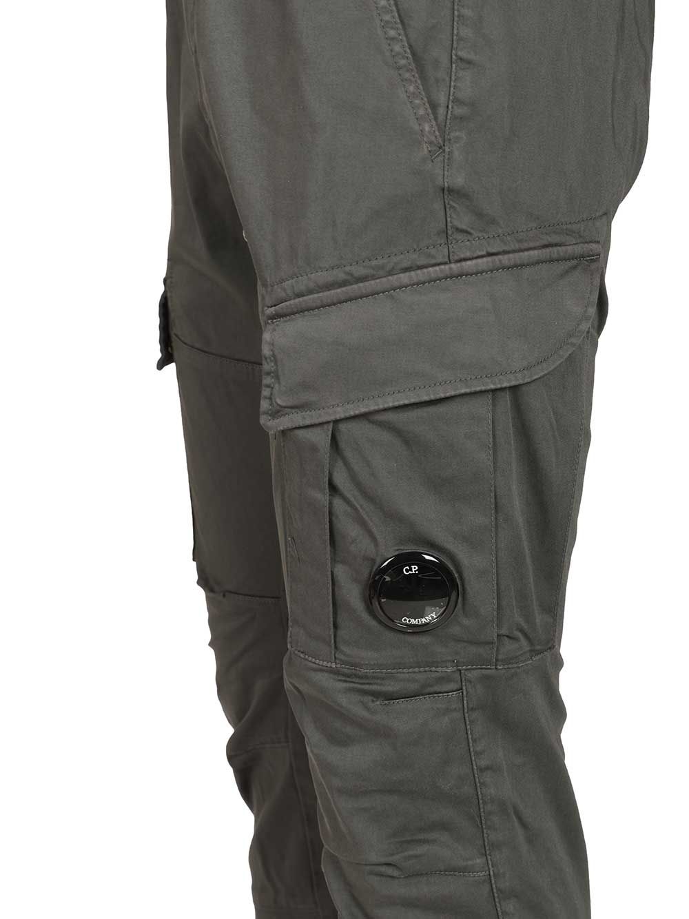 C.P. Company Stretch Cotton Satin Trousers - Grey | 37238723f623c097e7b83a8024abf0c2839f5575