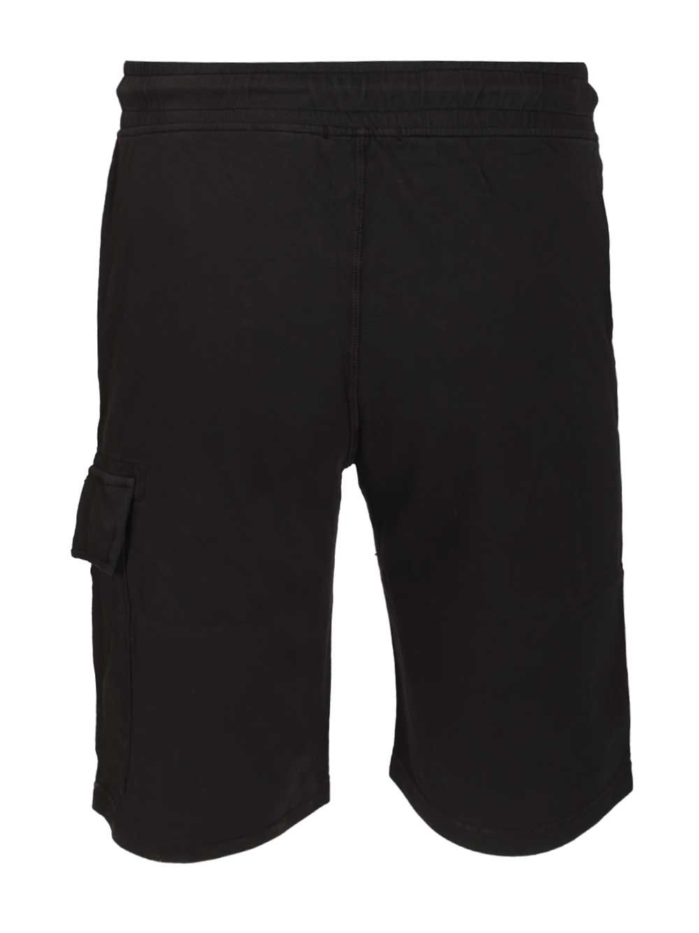 C.P. Company Light Fleece Cargo Lens Sweatshorts Trousers - Black | 3d2360939994f2ce09a8b79953a934477a6a3519