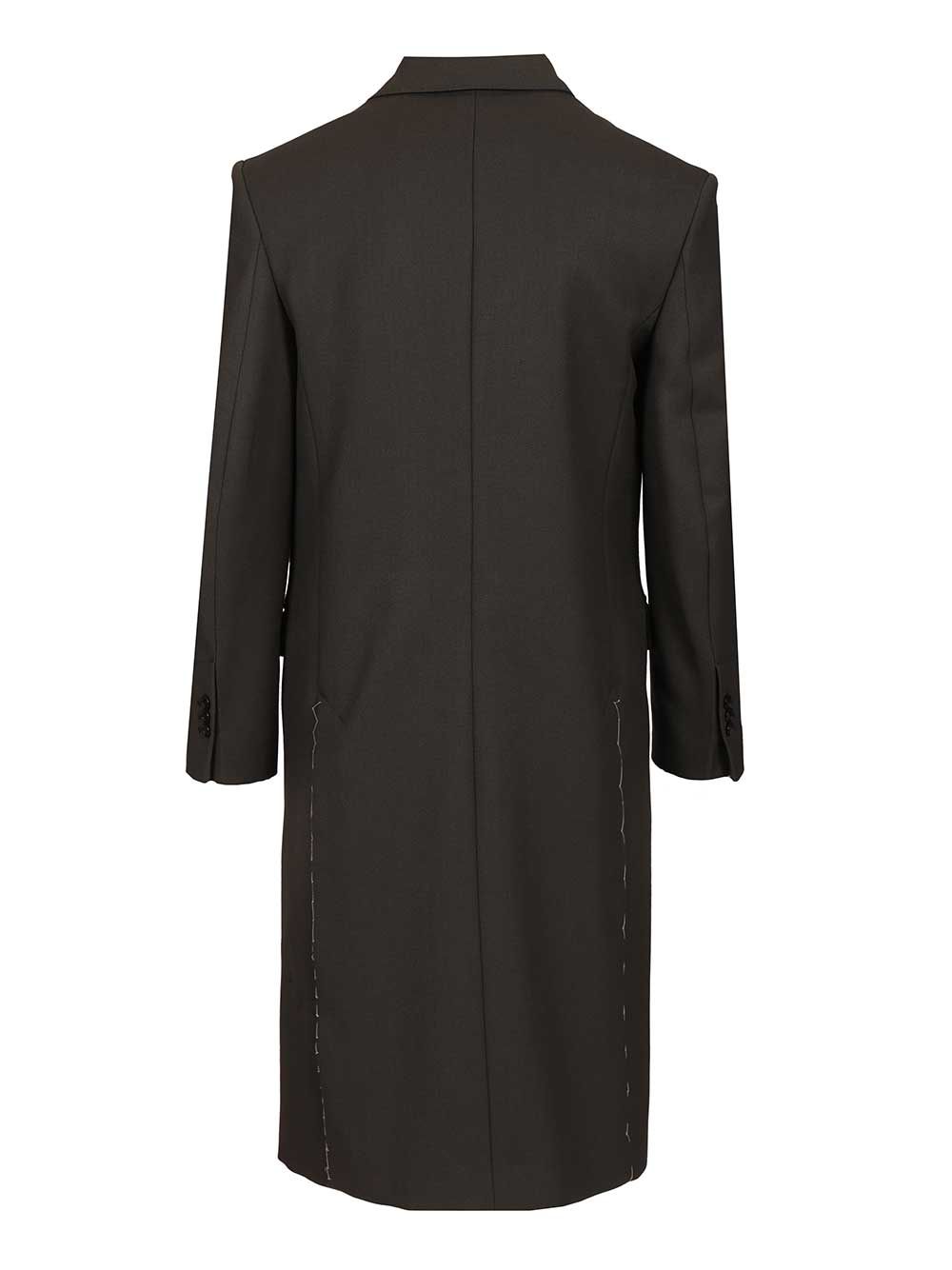 Ami Double-Breasted Wool Coat Coats - Grey | 3844e76dc1f031b40e8556e440dd1924eb84217c