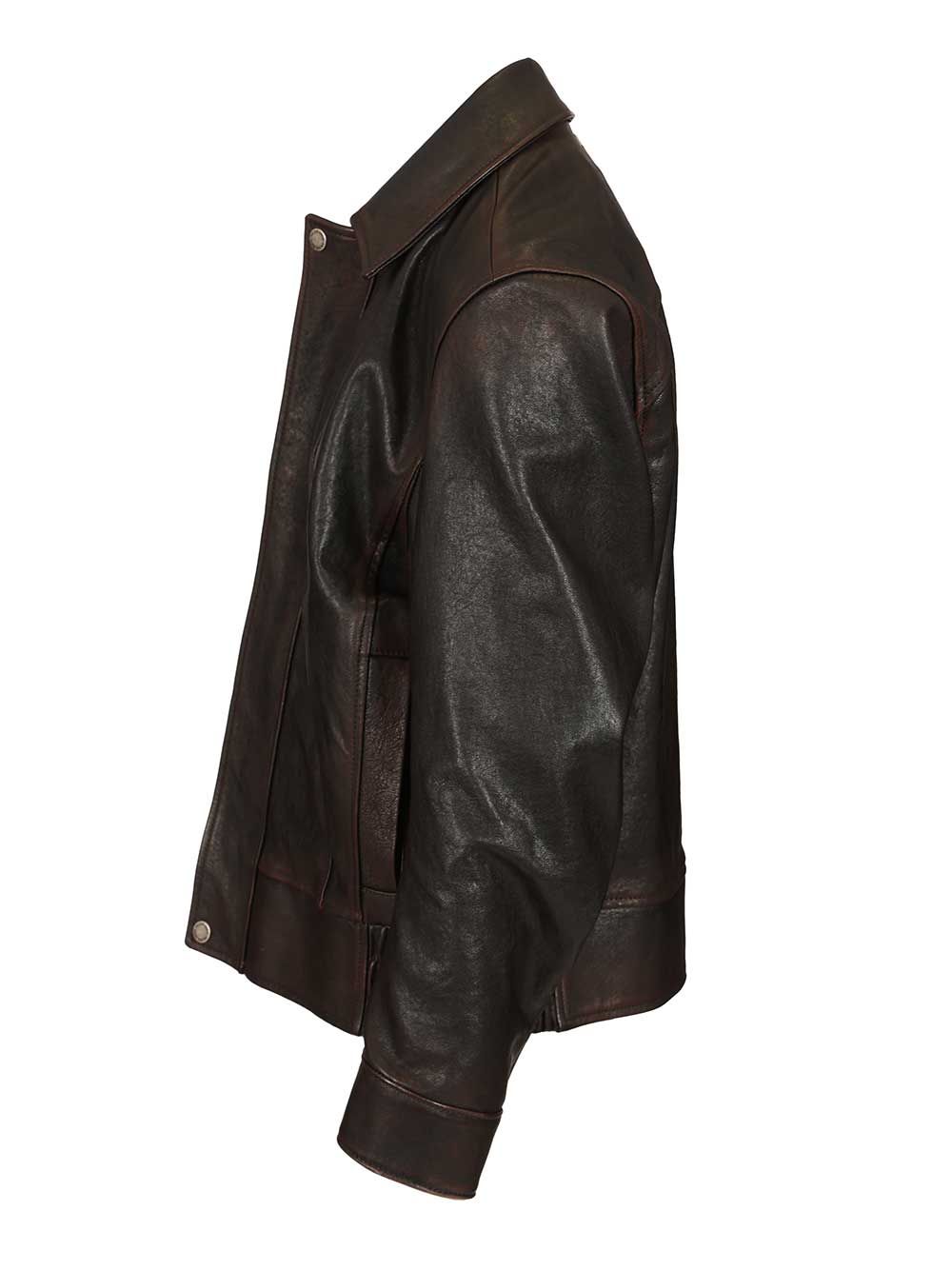 Golden Goose Deluxe Brand Journey M's Bomber Jacket Prince Nappa Leather Jackets - Blue | 84b43dc332883c9209274cc054741c0f9d8924b6