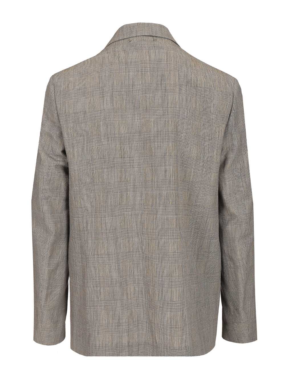 Golden Goose Deluxe Brand Prince Of Wales Wool Jacket Jackets - Grey | 561c506ac6bd2797981999cba0ce1537dad8656e