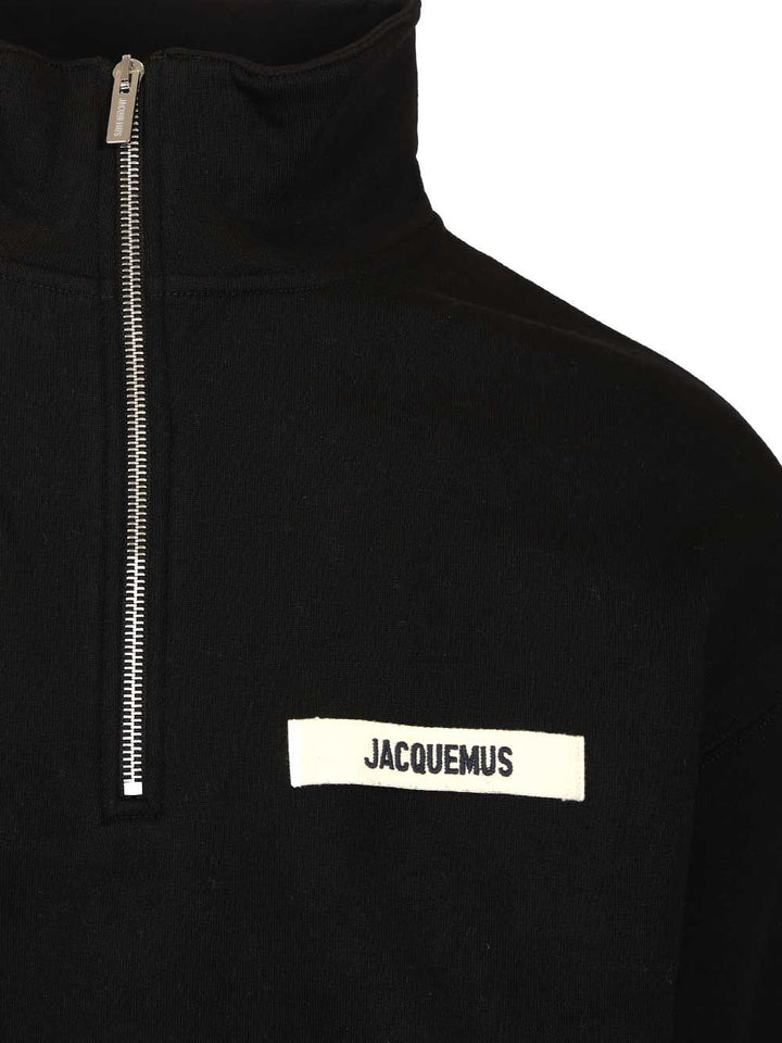 Jacquemus Le Camionneur Gros Grain Sweatshirts - Black | b25eeea3ff21e706edbf1017d2c262942c33c55a