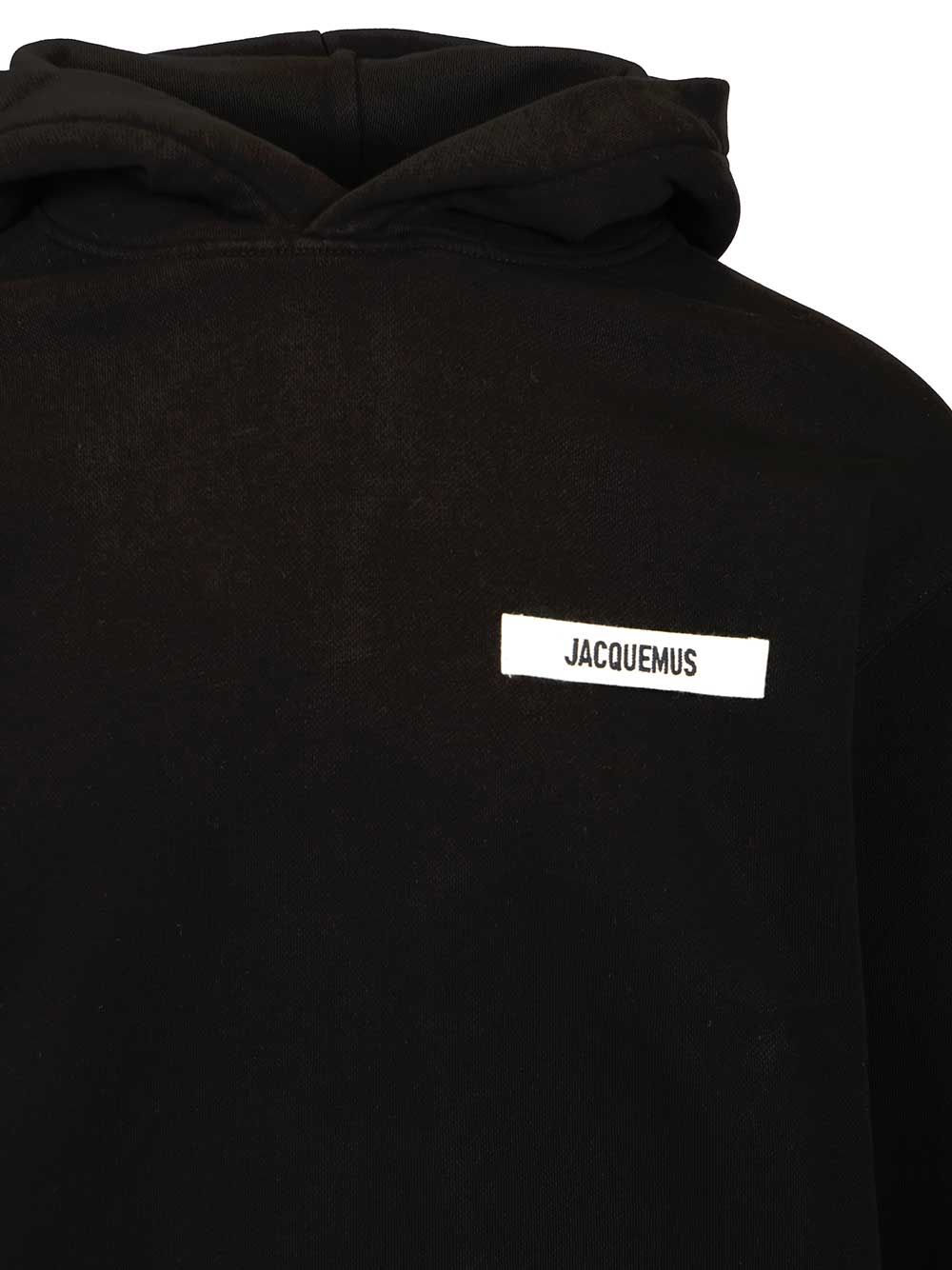 Jacquemus Le Hoodie Gros Grain Sweatshirts - Black | c685aa3db68b73aa50fbdbeada827e5a4eee1777