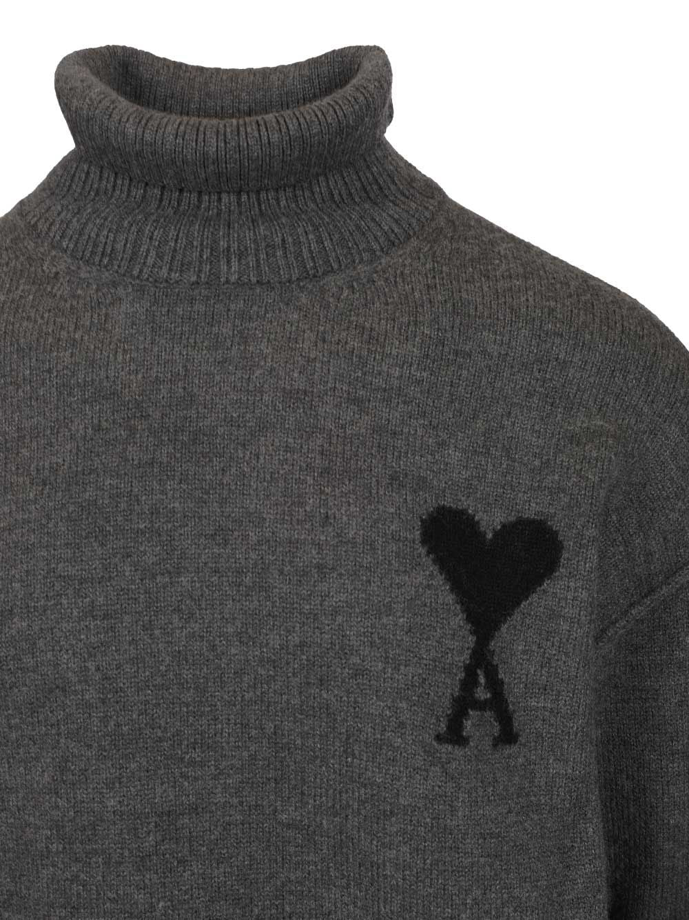 Ami Ami De Coeur Knitwear - Grey | 089b71a36b51b9e5080cd589a3594a45607ca3a5