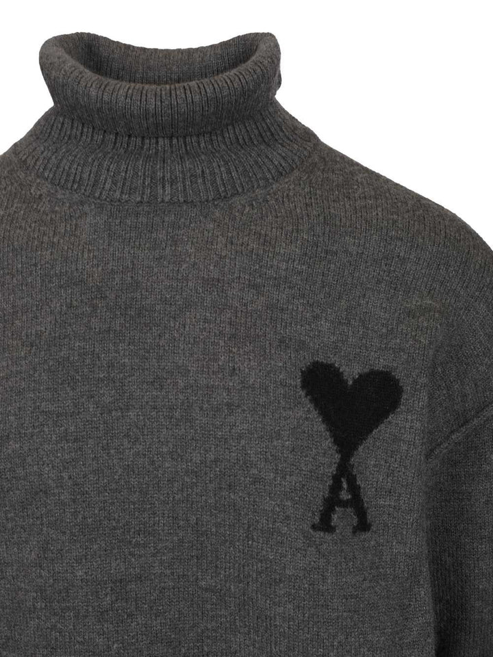 Ami Ami De Coeur Knitwear - Grey | 089b71a36b51b9e5080cd589a3594a45607ca3a5