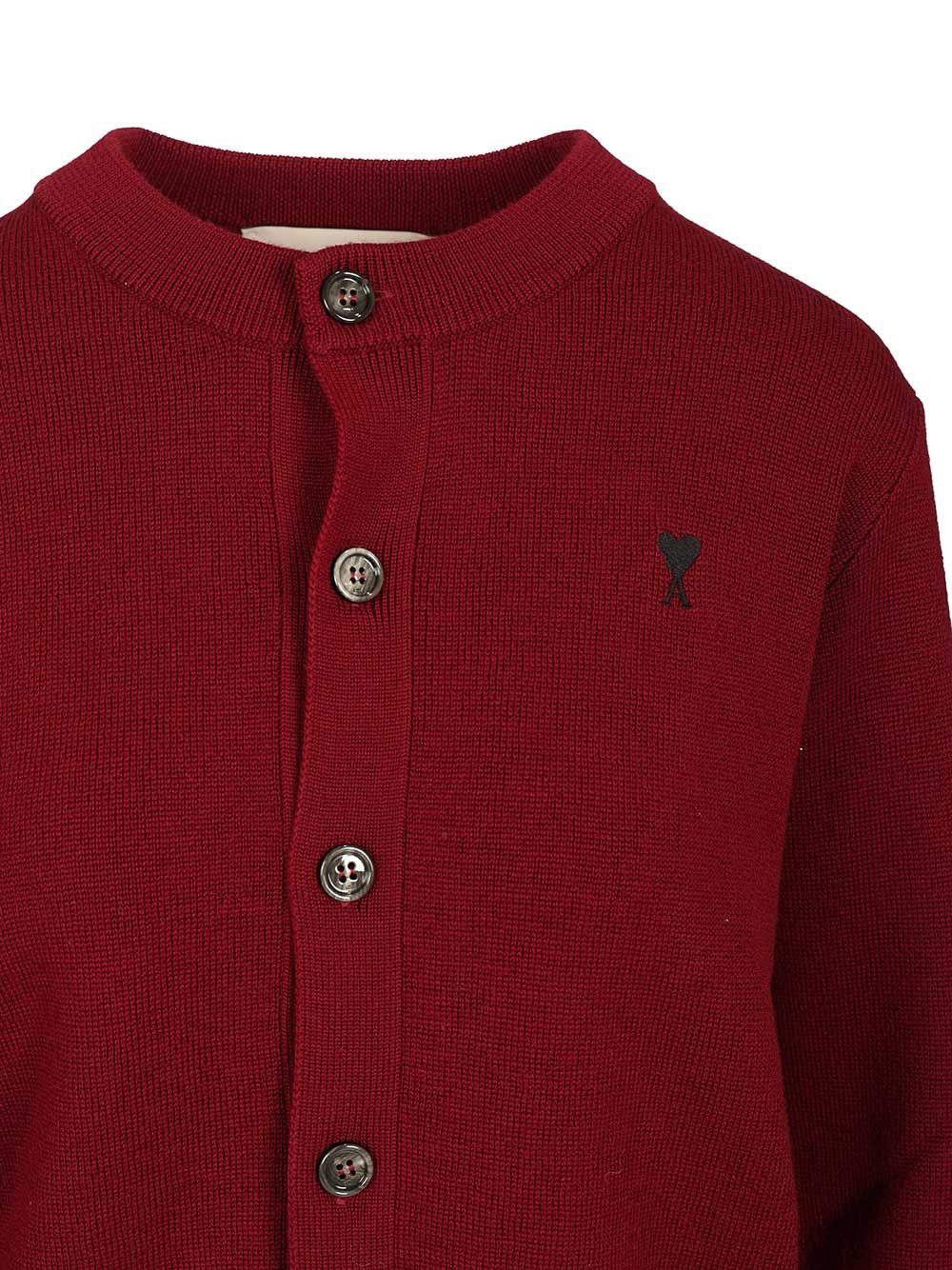 Ami Merino Wool Cardigan Knitwear - Red | 59ab03cbab3a0a0a7870fce97d5e8c58c670c650