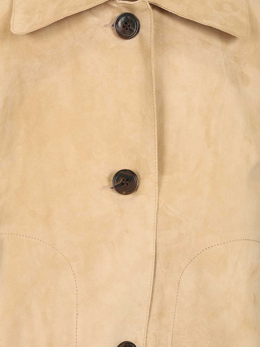 Arma Emy Goat Suede Jackets - Beige | 6c24ed62a402e16f1943f2d9a5c45308d2c0e261