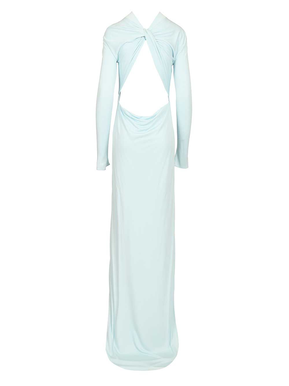 Tom Ford Backless Dress In Crepe Jersey Dresses - Light blue | b180913bd5546287b680d4b9ecefb5c268b5629c