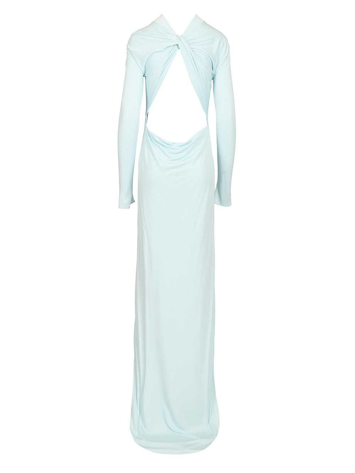 Tom Ford Backless Dress In Crepe Jersey Dresses - Light blue | b180913bd5546287b680d4b9ecefb5c268b5629c