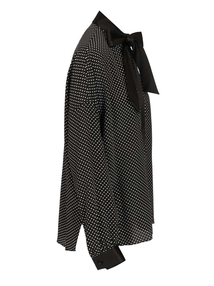 Tom Ford Polka Dot Silk Satin Blouse With Lavallière Collar Shirts - Black | a16295504f0094e7455bdb1939ac127fbd78fa10