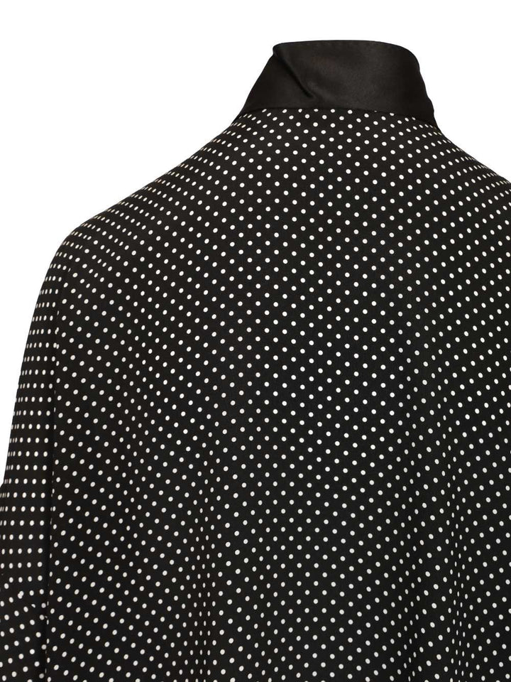 Tom Ford Polka Dot Silk Satin Blouse With Lavallière Collar Shirts - Black | d1a6bdd1cfff223339abe94386979f0ded1dd5aa