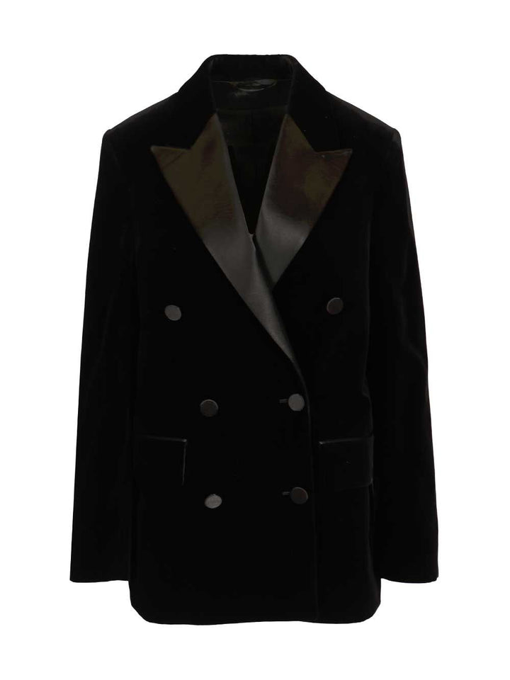 Golden Goose Deluxe Brand Double-Breasted Jacket Jackets - Black | 454da2f40f25993b1cfc1e72a3790cf745886d2a