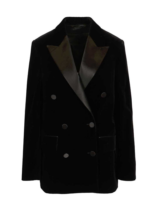 Double-Breasted Jacket Jackets Black