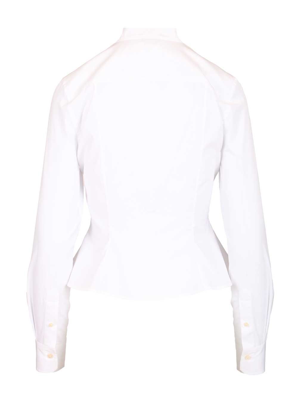 Mcqueen Ruffled Shirt Shirts - White | 6c035722347096484d4cf4c1b07260acf20be343